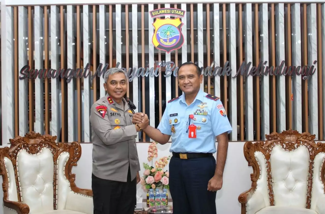 Perkuat Sinergitas Tni Polri Danlanud Sam Ratulangi Silaturahmi Dengan